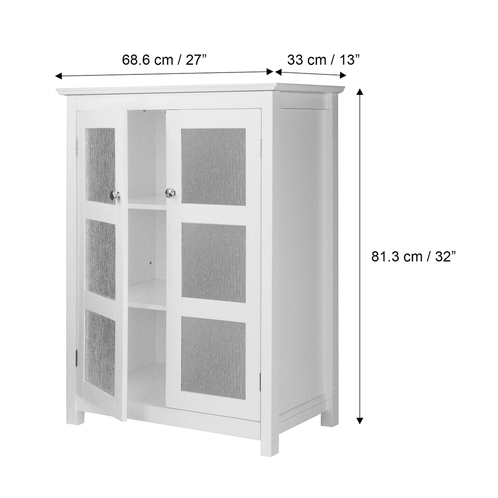 White Bathroom Floor Cabinet V78070