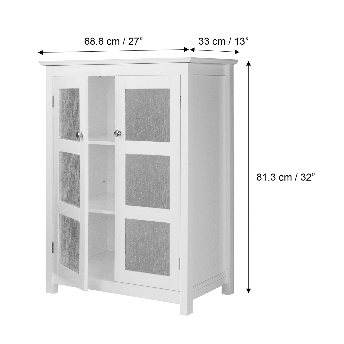 White Bathroom Floor Cabinet V78070