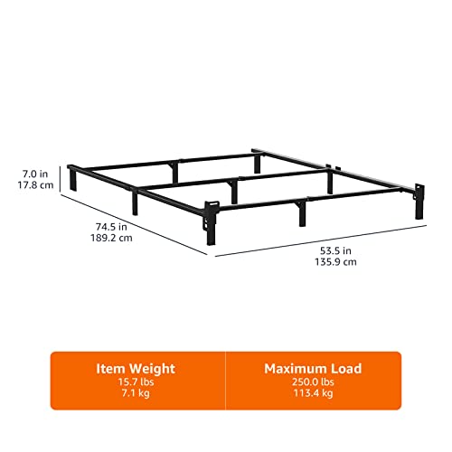 Metal Bed Frame, Full, Black G362470