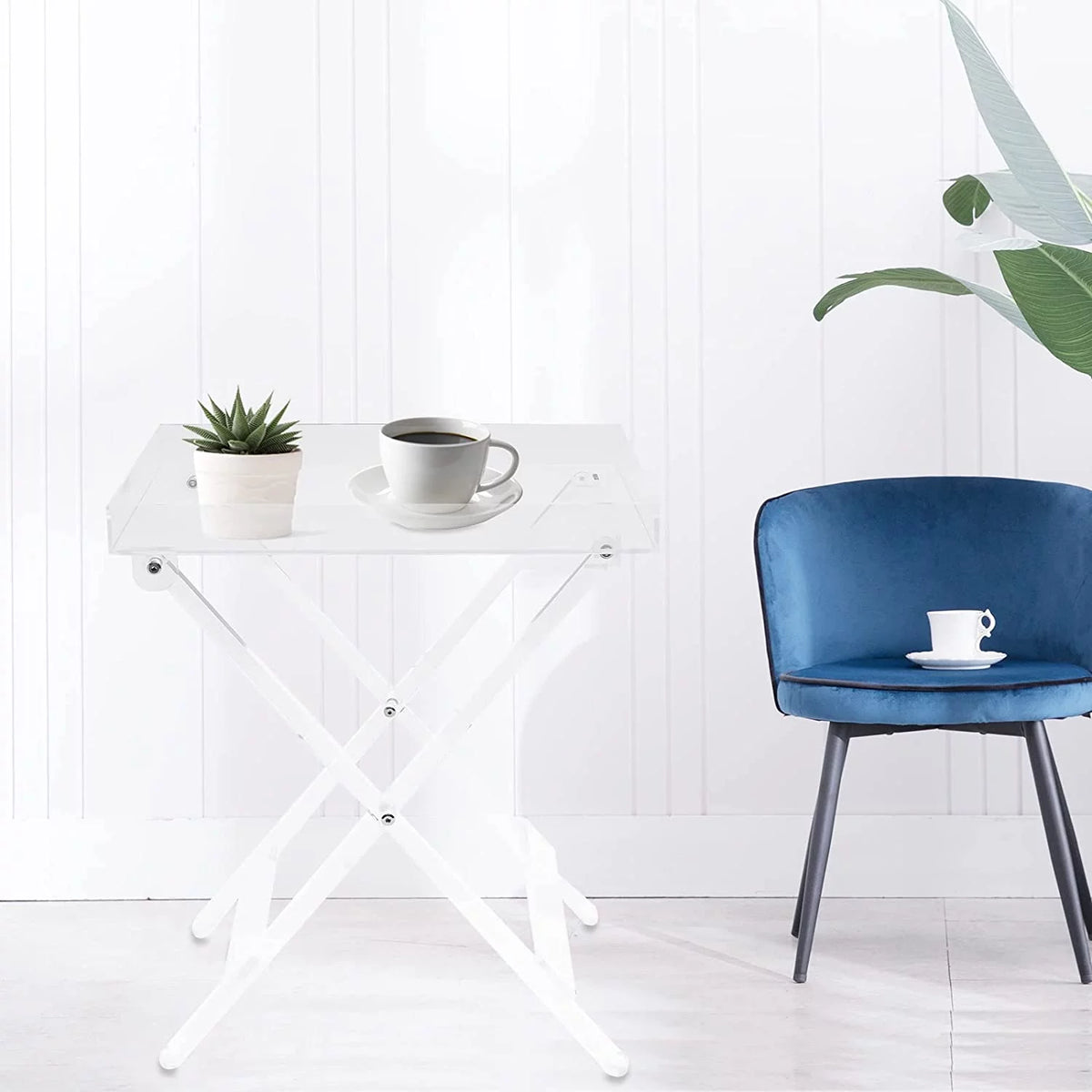 Clear Acrylic Folding Tray Table X7574