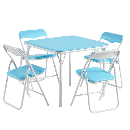 Kids Folding Activity Table and Chairs 5 Piece Set Black S491303