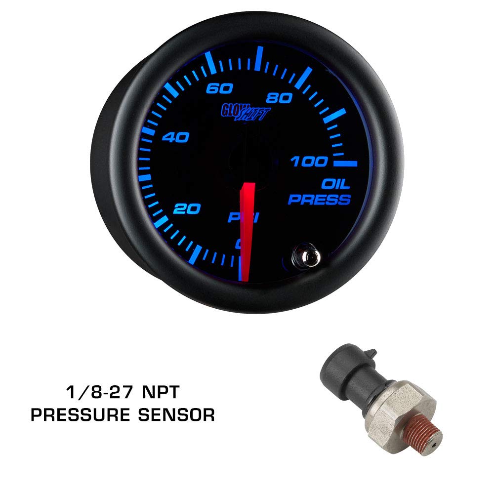 Tinted 7 Color Boost Vacuum Oil Pressure Fuel Pressure Gauges D82070