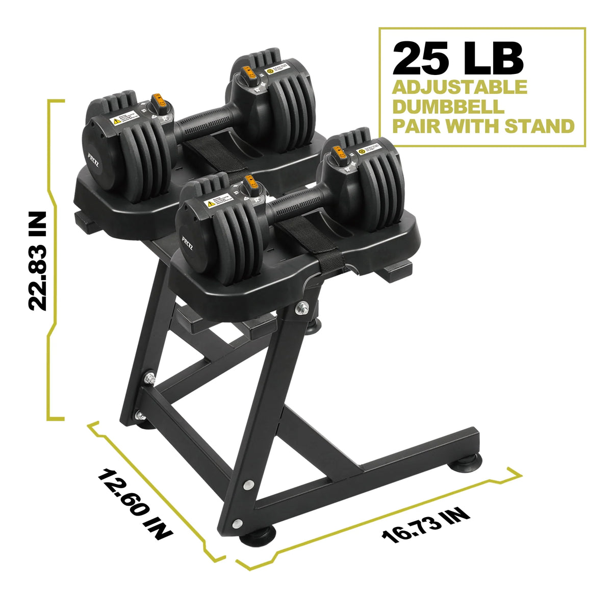 10-30lb Adjustable Dumbbell Pair with Stand Y655