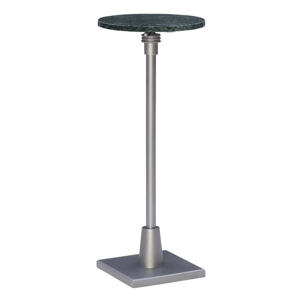 Adjustable Metal and Green Marble Accent Table O320030