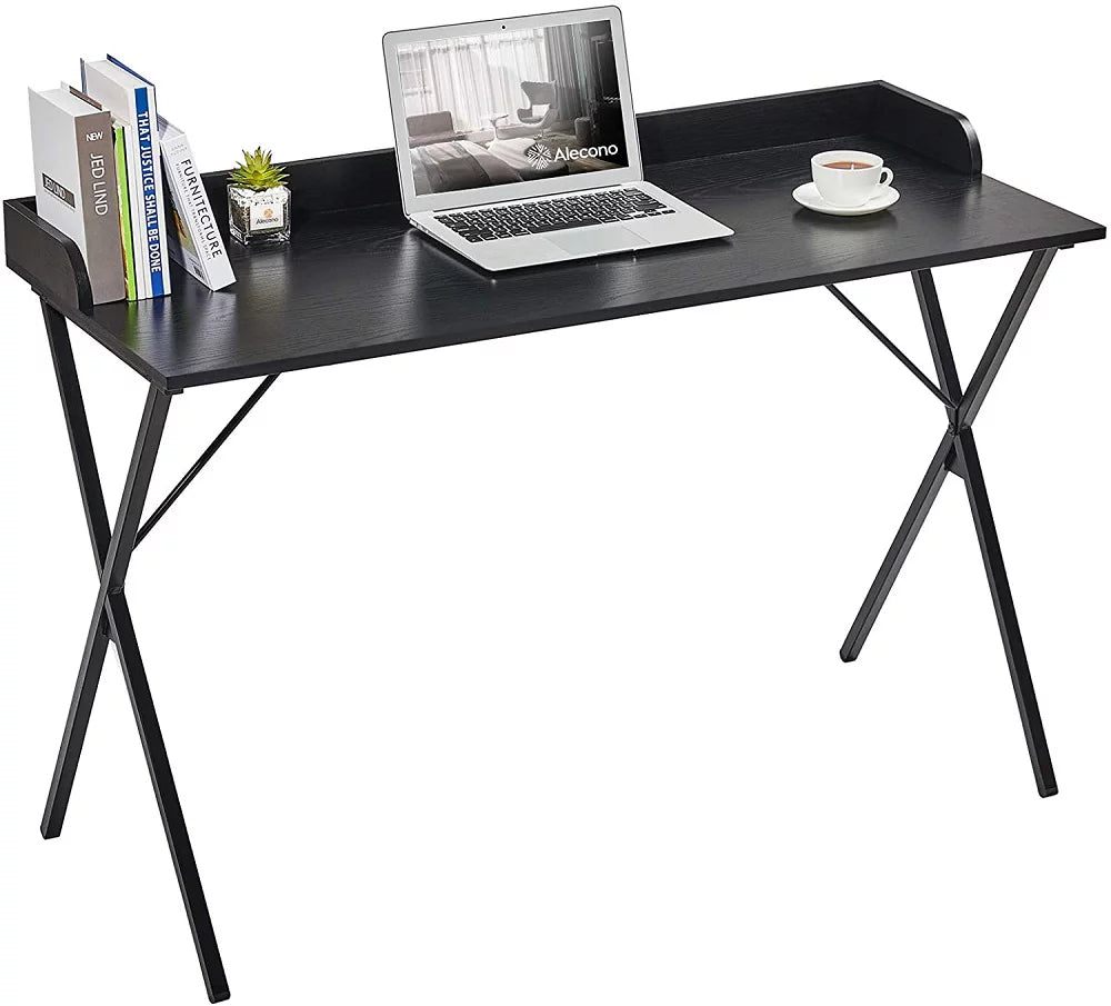 Computer Desk with Metal Frame in Black B33014