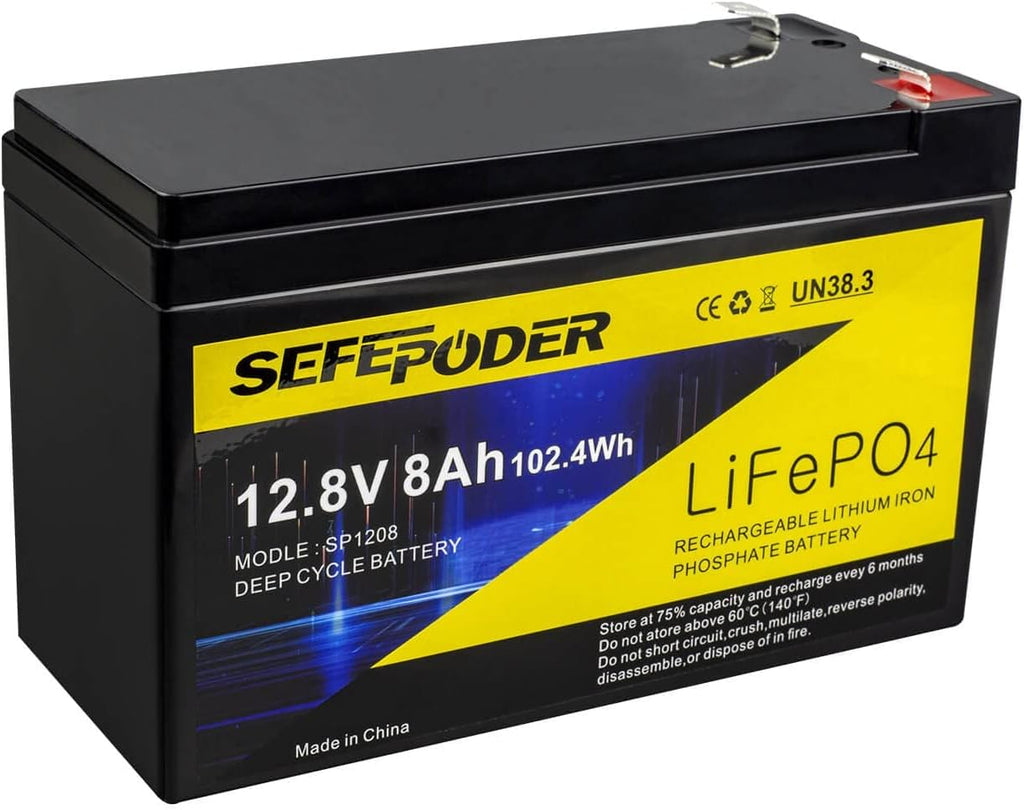 12V 12Ah LiFePO4 Deep Cycle Rechargeable Battery D51913