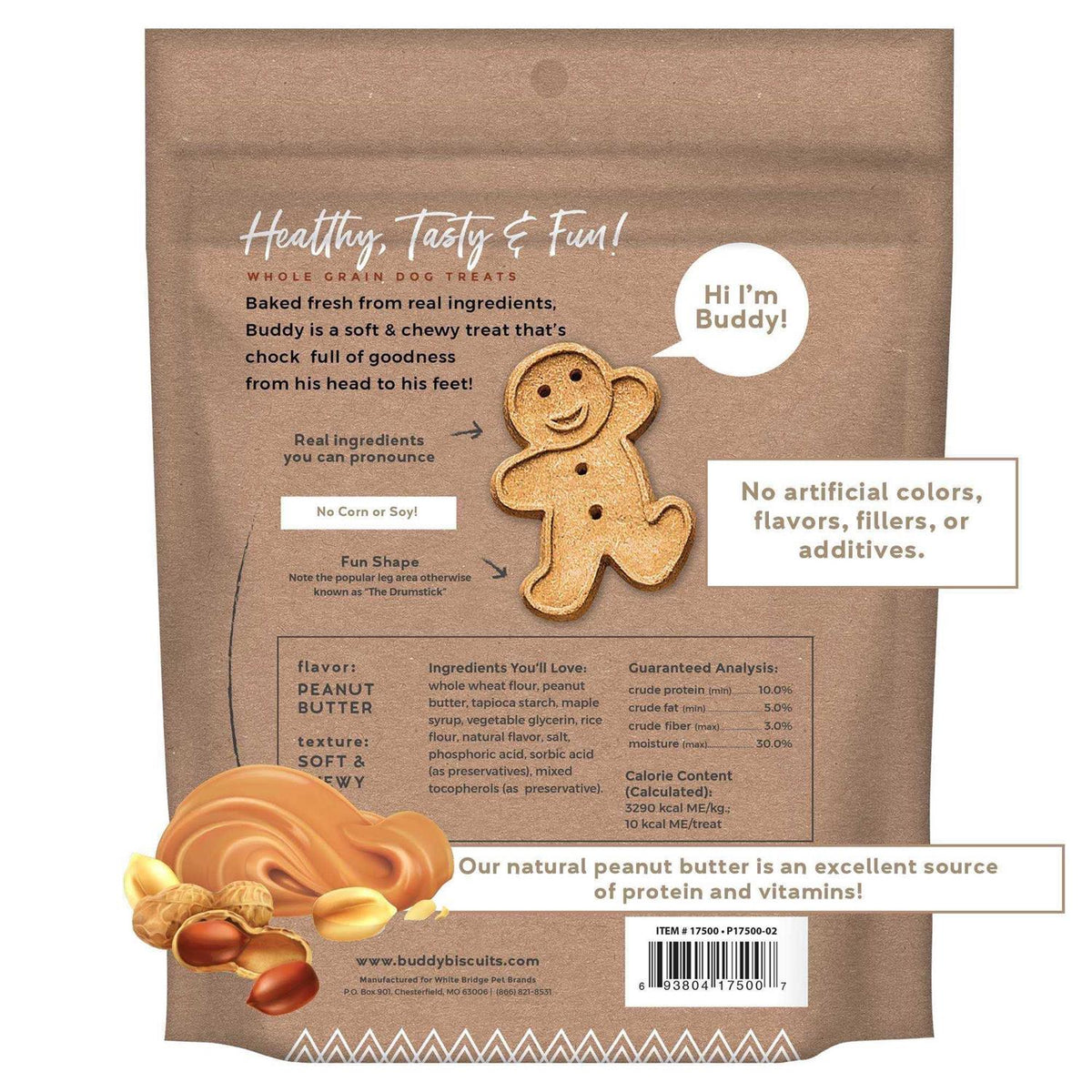 Peanut Butter Soft and Chewy Dog Treats Y681724
