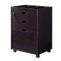 Cappuccino 3-Drawer Wood File Cabinet D758