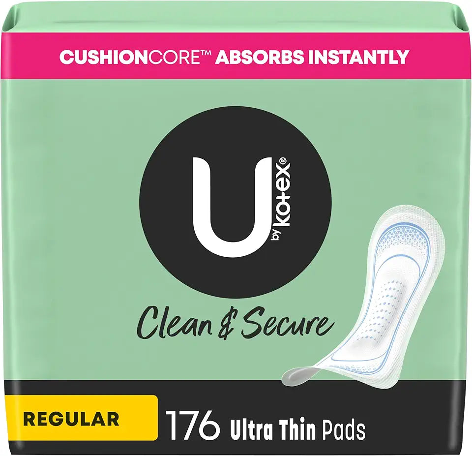 Ultra Thin Pads, Regular Absorbency, 176 Count D9843