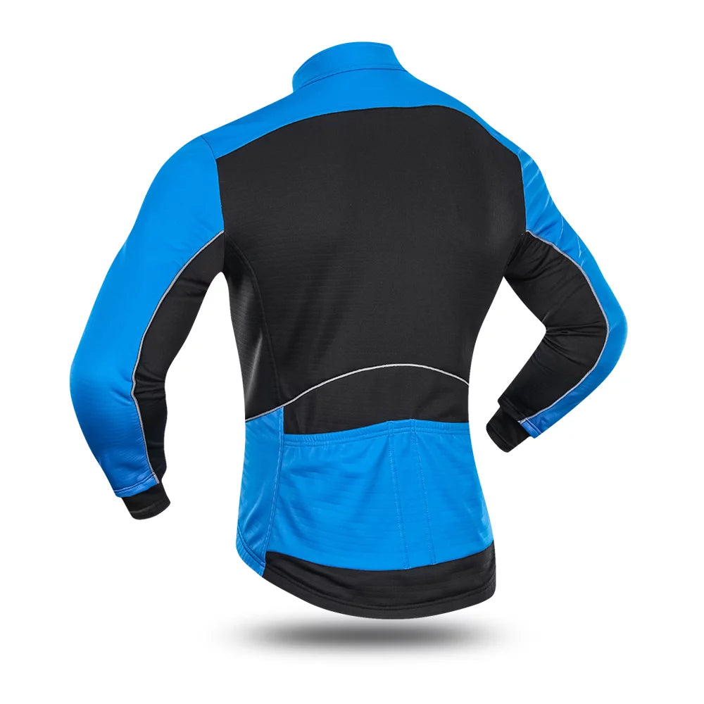 Men's Windproof Cycling Jacket Thermal Polar Fleece U36217