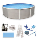 24-ft Round 52-in Deep Metal Wall Swimming Pool I357688