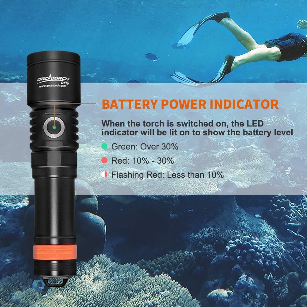 3000 Lumen IP68 Waterproof Underwater Flashlight I581