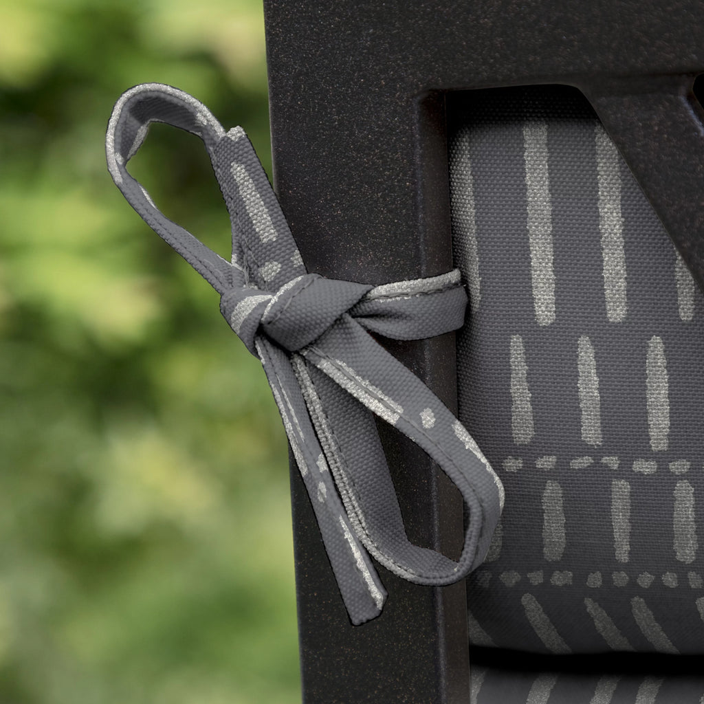 Grey Rectangle Outdoor Chair Cushion Y32241