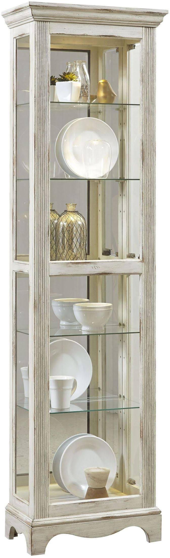 Weathered White Display Cabinet N1549