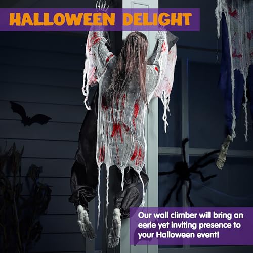 47" Halloween Climbing Zombies Wall Decoration 2 Pcs T9410