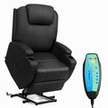 Black Heated Vibration Massage Power Recliner G236375