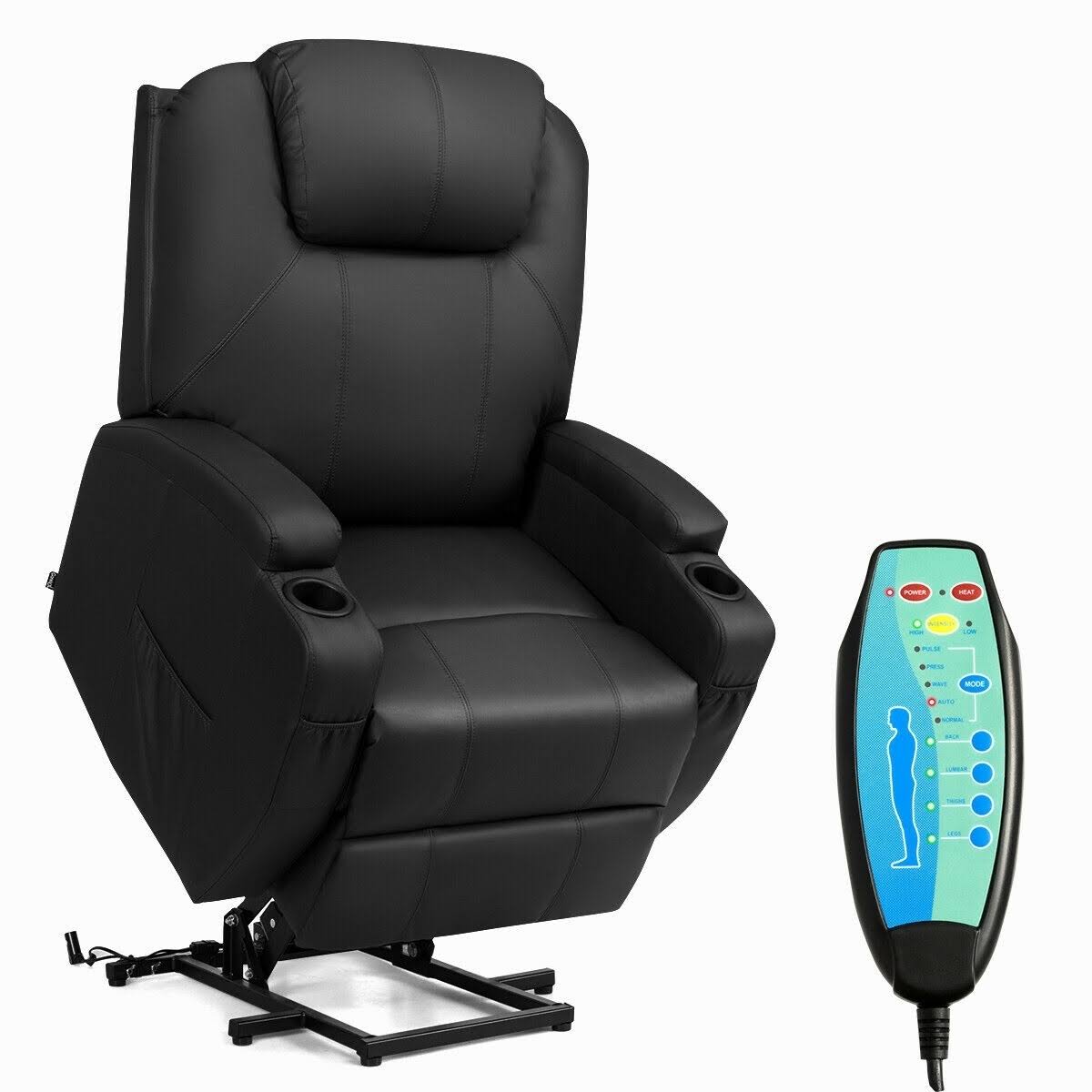 Black Heated Vibration Massage Power Recliner G236375