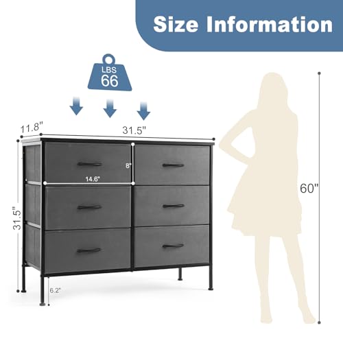 6 Fabric Drawers Dresser Y184679
