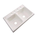 33 in. Double Bowl Acrylic Kitchen Sink in Almond Brown D50713