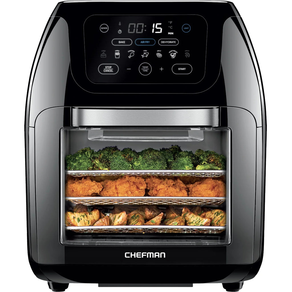 10 Qt. Digital Air Fryer+ Rotisserie, Black N286