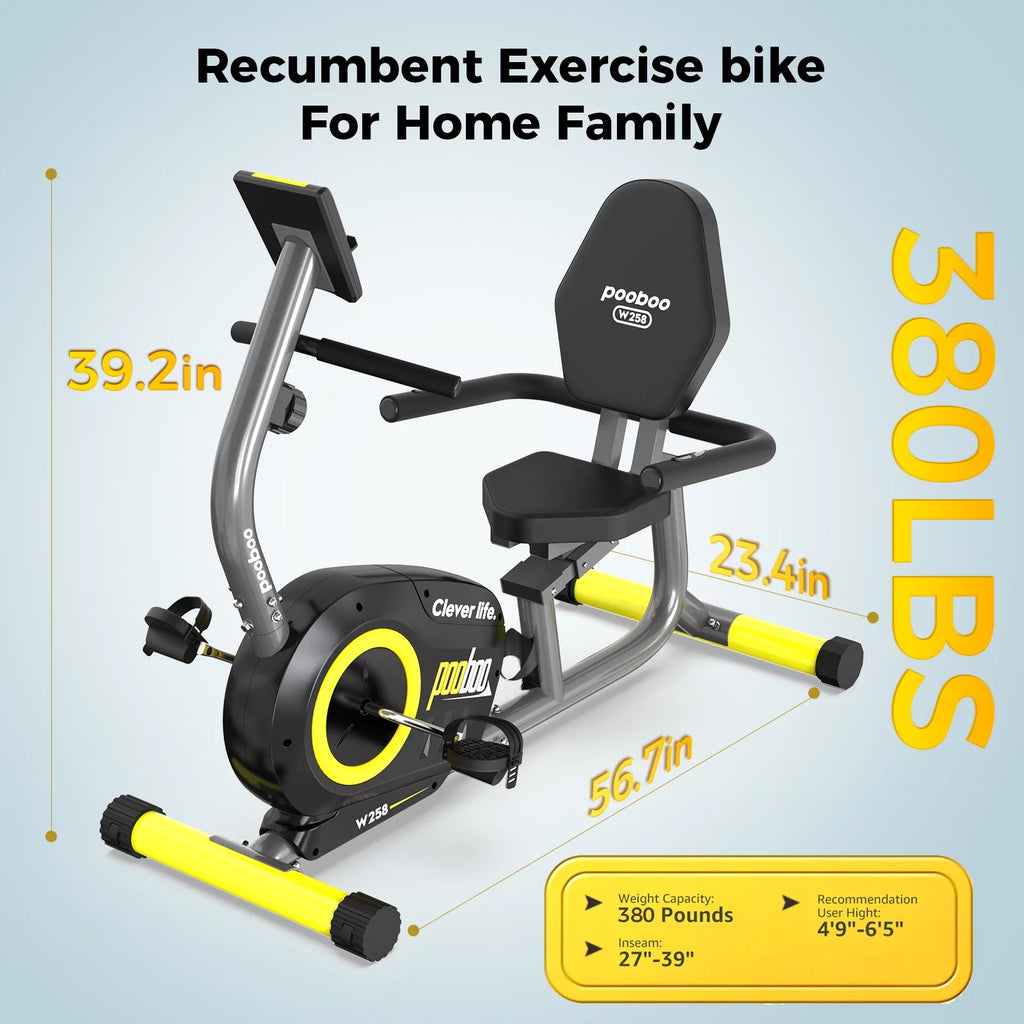 Recumbent Exercise Bike Magnetic Resistance T530