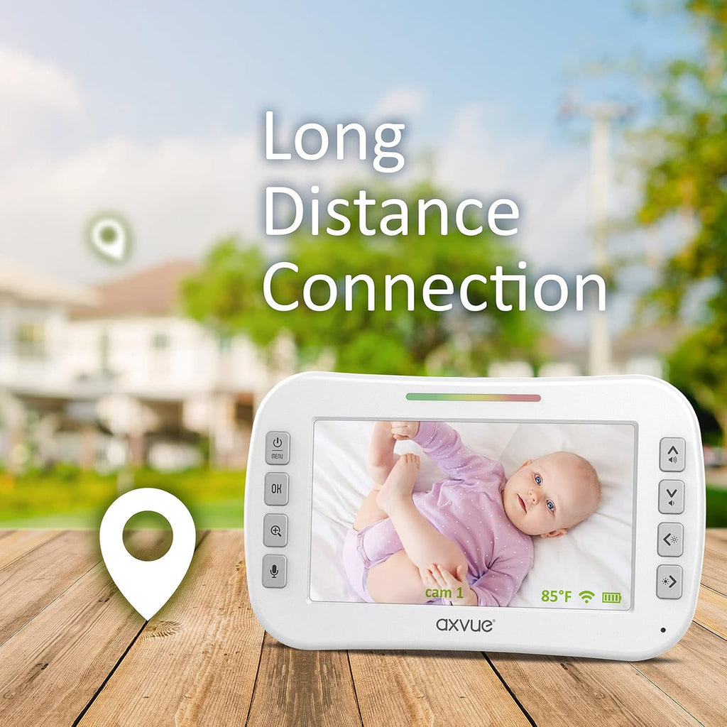 Video Baby Monitor with 5 Screen, Night Vision, Temperature Alert K3909