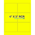Fluorescent Yellow Paper 4 x 3 Laser Sheets O923