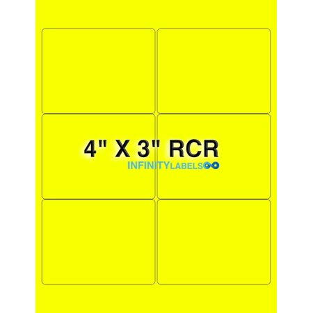 Fluorescent Yellow Paper 4 x 3 Laser Sheets O923