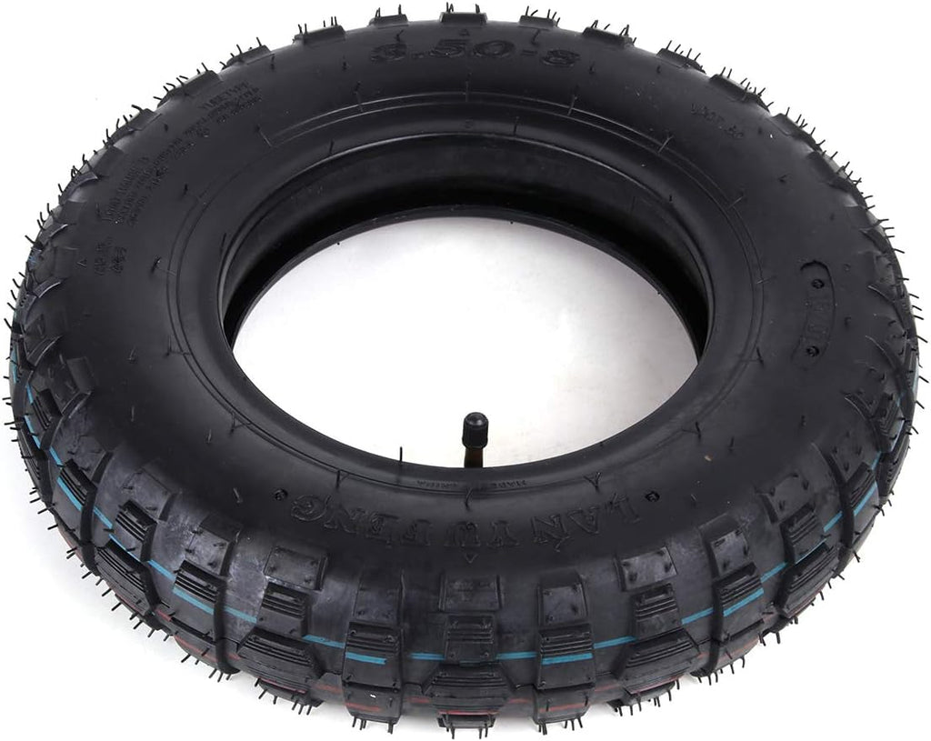 3.50-8 Tire and Inner Tube with TR87 Bent Angled Valve Stem Pack of 2 S39817