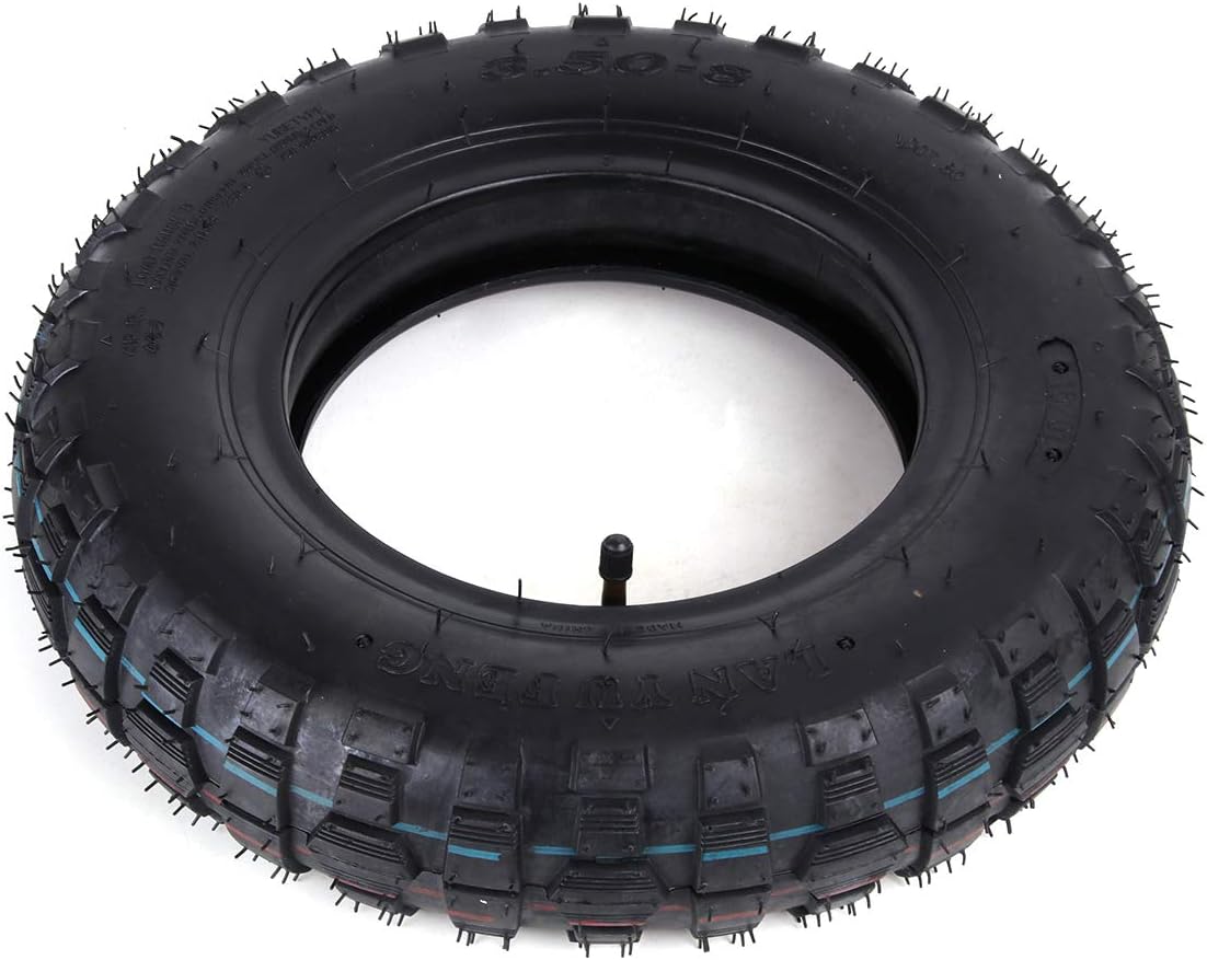 3.50-8 Tire and Inner Tube with TR87 Bent Angled Valve Stem Pack of 2 S39817
