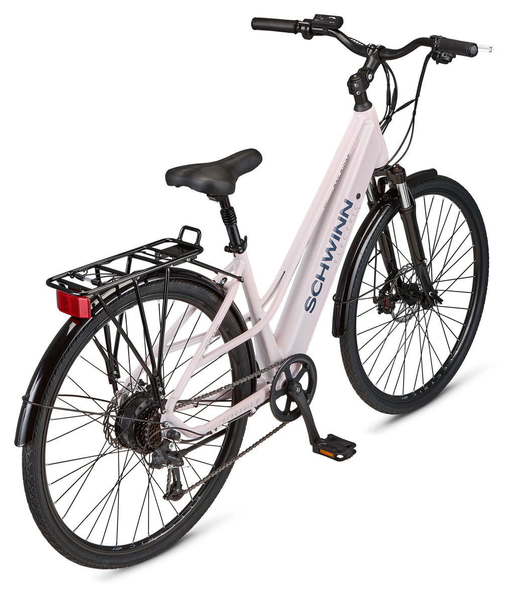 700c 7 Speed 250w Hybrid Electric Bike Aurora White P4119