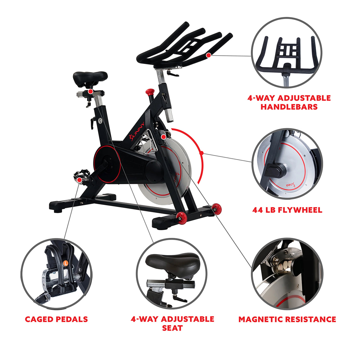 Magnetic Belt Drive Indoor Stationary Exercise Bike M5939