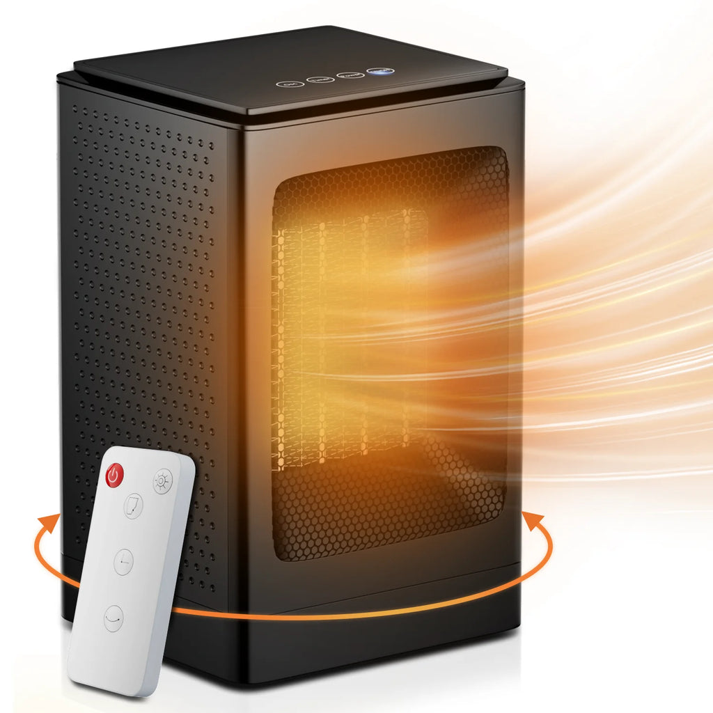 1500W PTC Electric Space Heater with Timer, Black V828