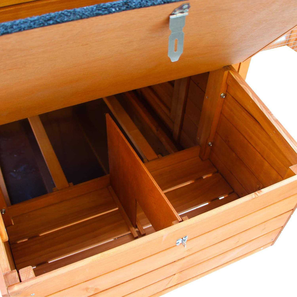 Wooden Chicken Coop with Nesting Box and Removable Tray R478