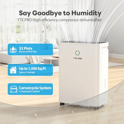 30 Pint Dehumidifier with Drain Hose and Water Tank V3689