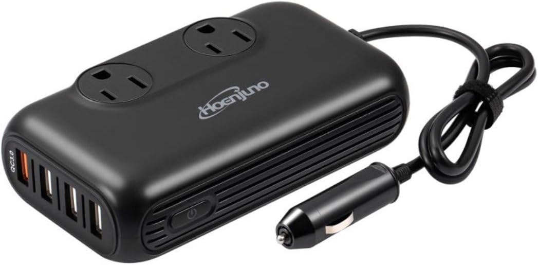 200W Car Power Inverter DC 12V to 110V AC 4 Ports USB QC 3.0 G153