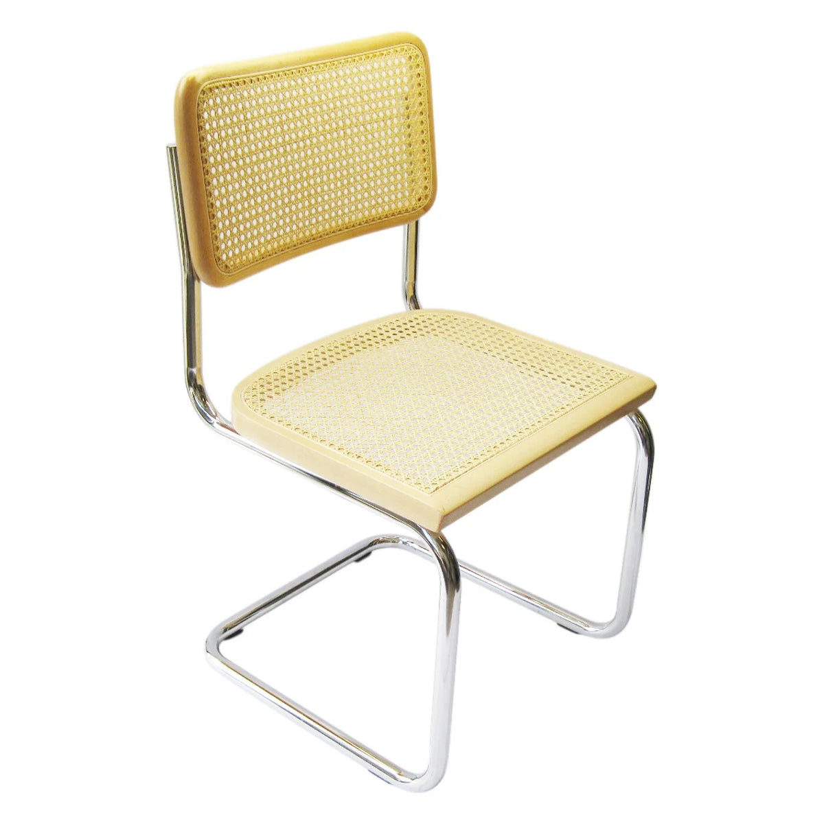 Cane Dining Chair in Chrome and Natural R82817