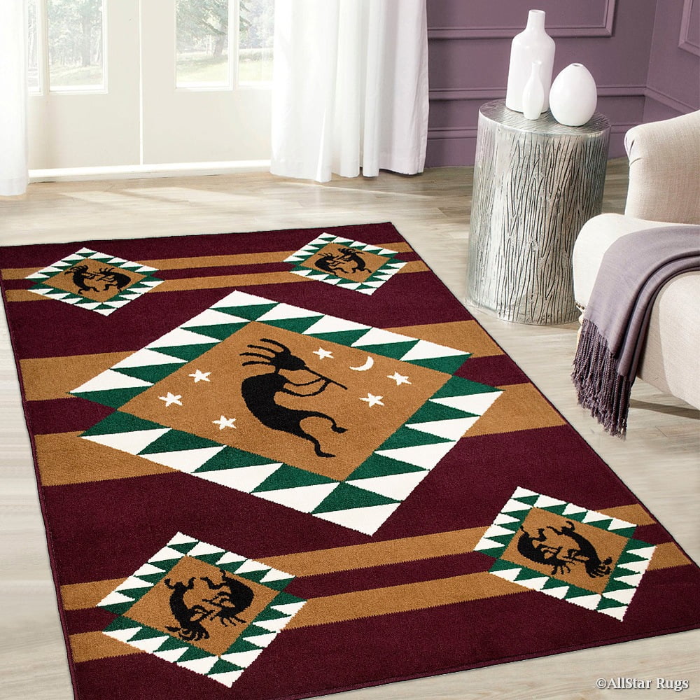Woven Southwestern Native Geometric Rug K581874