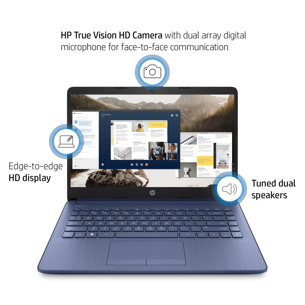 14" Laptop, Intel Celeron N4120, 4GB RAM, 64GB eMMC, Blue C140