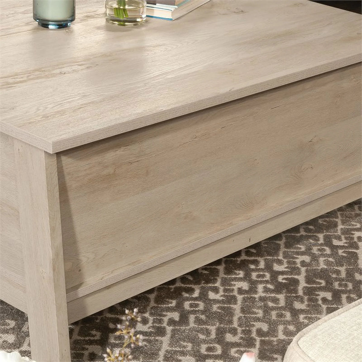 Wood Rectangular Lift-Top Storage Coffee Table Q359180