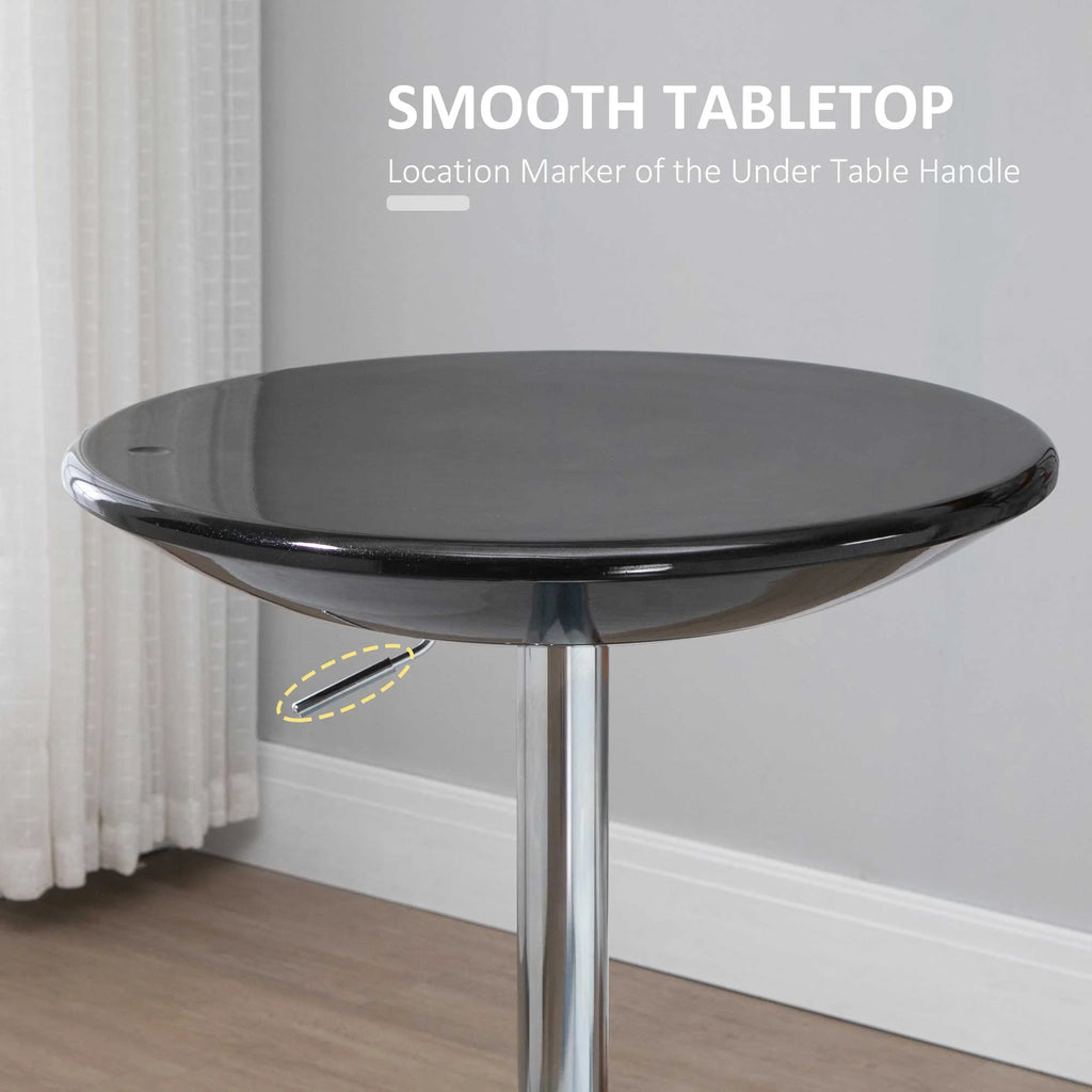 Round Adjustable Bar Table with Metal Base T1589