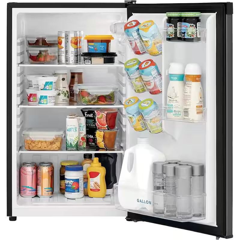 Black Retro Mini Refrigerator with Water Dispenser P6996