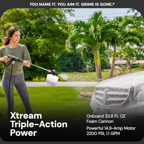 Electric Pressure Power Washer, 2030 PSI, 1.2 GPM, Dual Soap Tanks J388