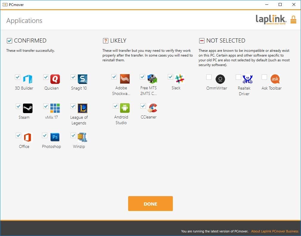 PC to PC Migration Software 5 Use License A19052