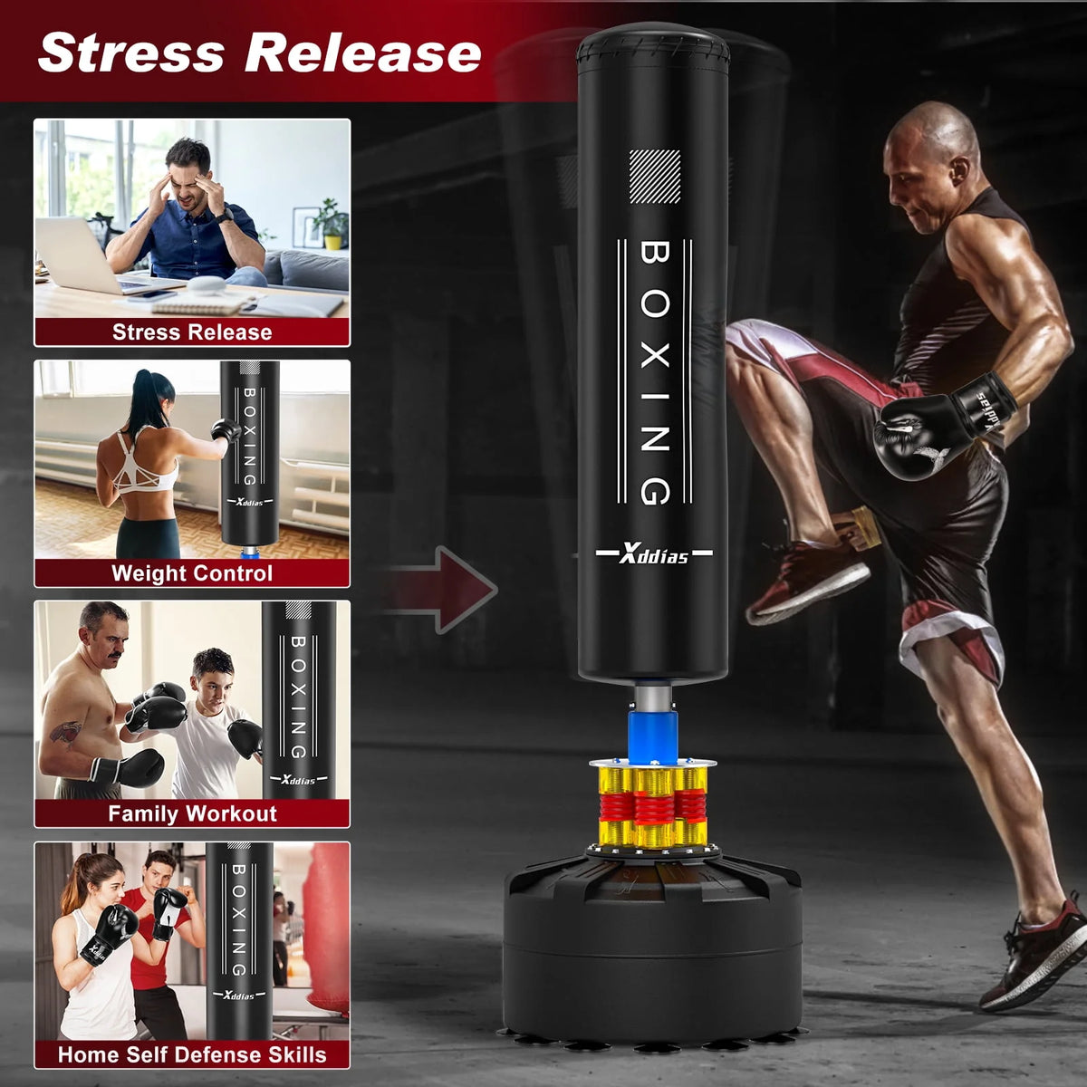 Freestanding Punching Bag with Stand H602720