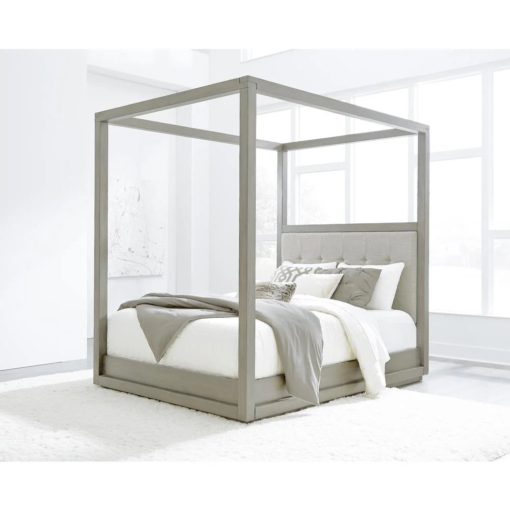 Upholstered Canopy Bed B64628