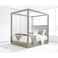 Upholstered Canopy Bed B64628