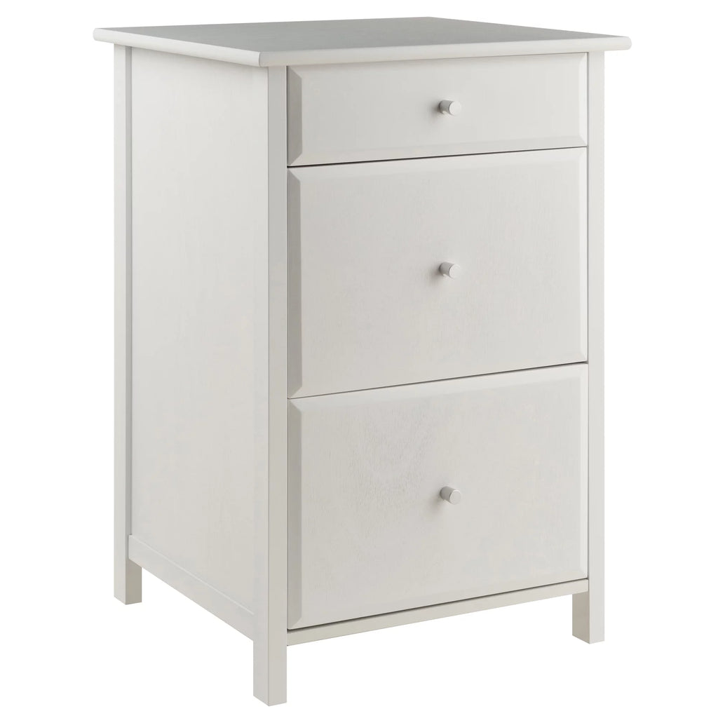 White Wood File Cabinet M432
