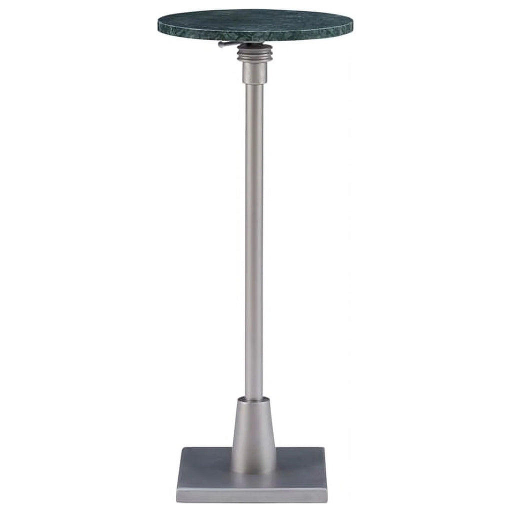 Adjustable Metal and Green Marble Accent Table O320030