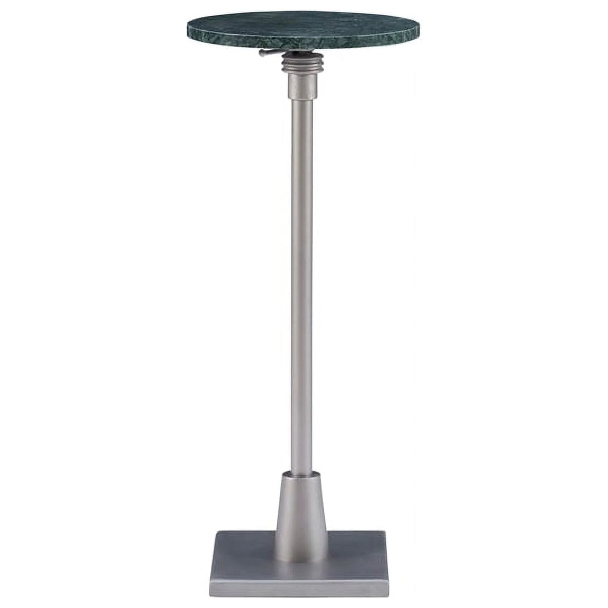 Adjustable Metal and Green Marble Accent Table O320030